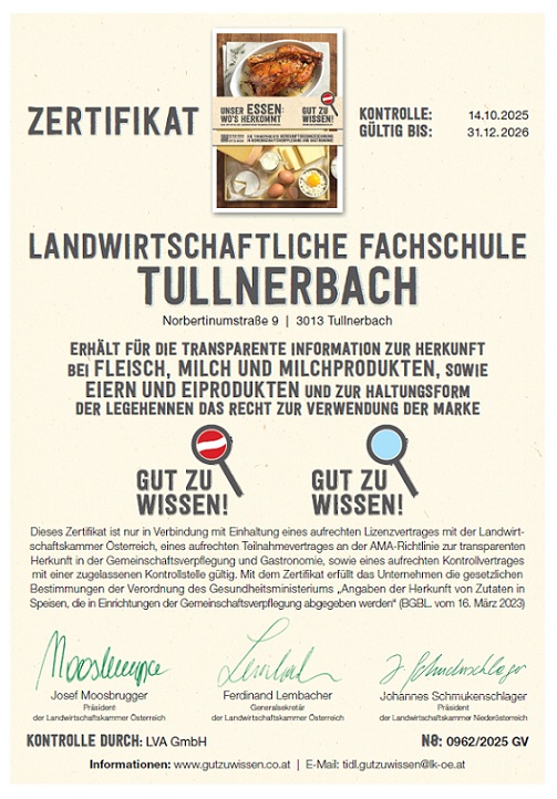 Zertifikat-Gut zu Wissen